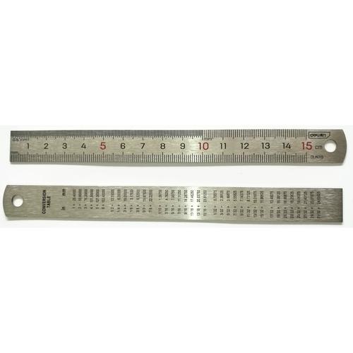 得力15cm高檔鋼直尺 繪圖測量的得力助手